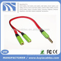 VENDA AO VIVO fone de ouvido estéreo de 3,5 mm Jack de áudio Jack Y macho para Dual 2 Female Duplo estéreo Y Splitter Cable Adapter